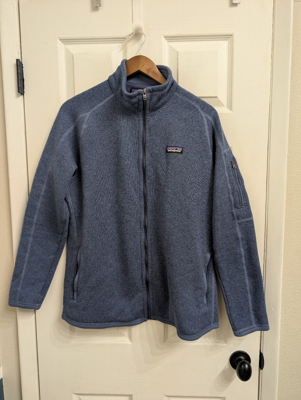 Patagonia Women's XL Better Sweater Full Zip Jacket Blue Pockets